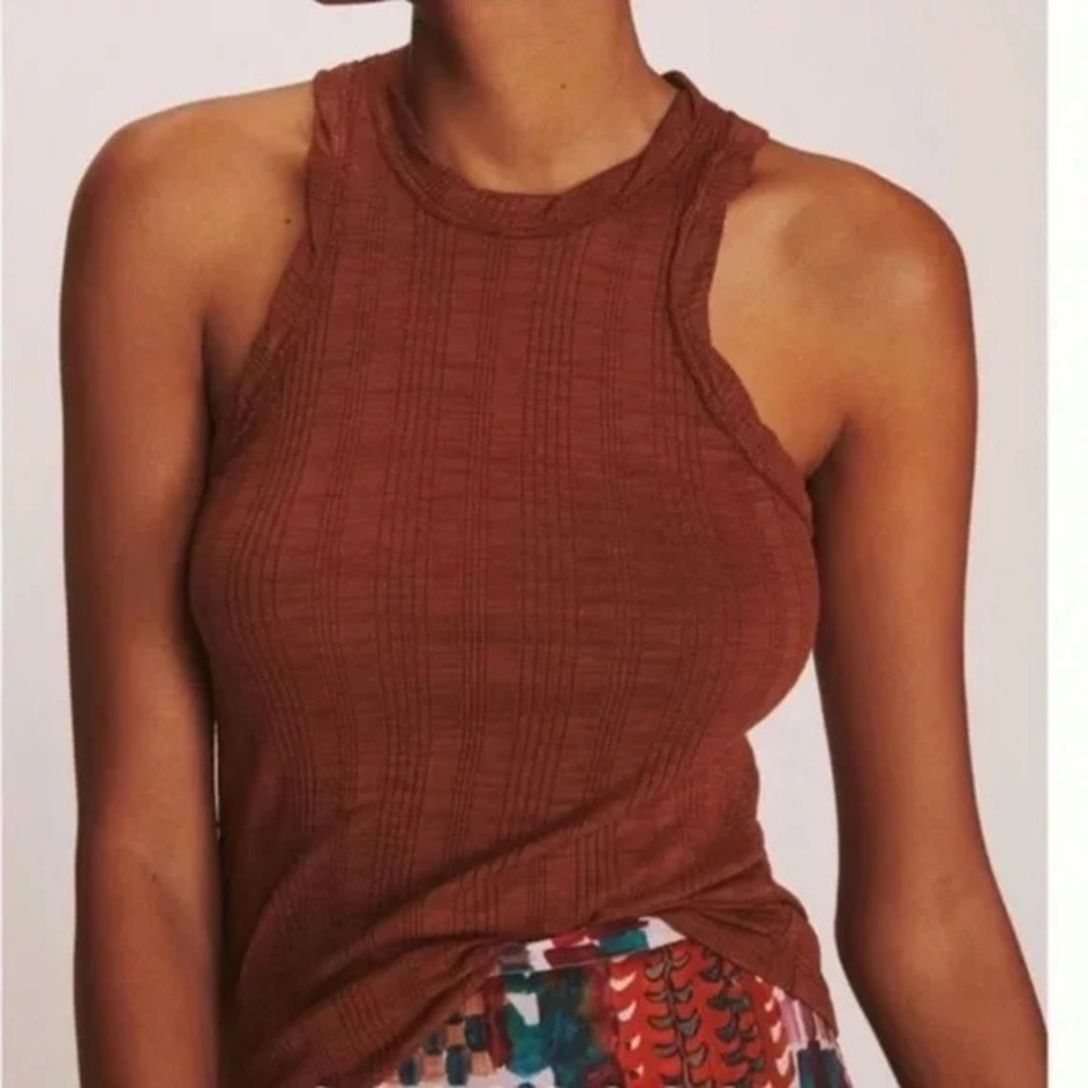 Pilcro Anthropologie Tank XS Ribbed High Neck - Picture 5 of 5